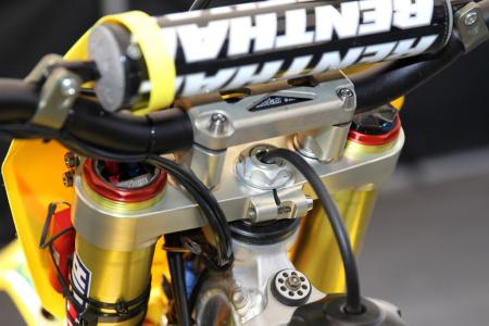 inside the 2013 supercross works bikes, Exotic billet parts replace cast components of production bikes