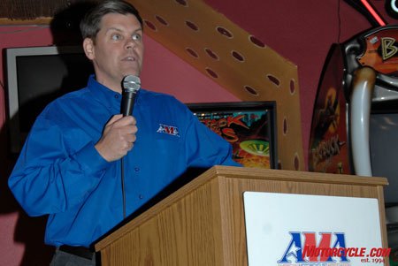 2009 ama international women and motorcycling conference, AMA President Rob Dingman thanks all AMA members and acknowledges that more and more women are becoming motorcyclists joining the ranks of those who have taken the handlebars since the early 1900s