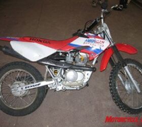 american supercamp riding school review, If the mighty 7 horsepower Honda CRF100F was a pirate it would be named Cap n Flog