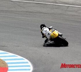 2010 fim e power race at laguna seca, Michael Barnes ran away from the field and led until the end of the last lap