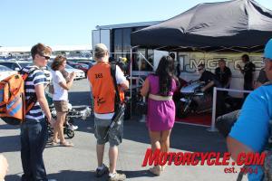 2010 fim e power race at laguna seca, A fine show was put on by the MotoCzysz team even before the race began