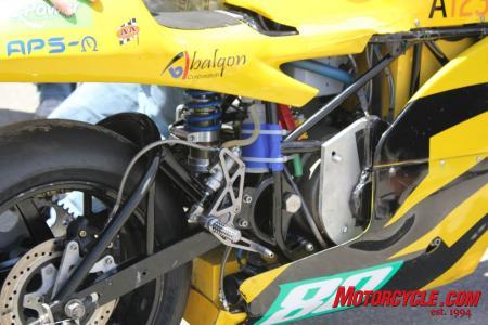 2010 fim e power race at laguna seca, EV 1 Motor Inside Obviously a prototype this bike has also clocked 166 388 mph at Bonneville which is about 10 mph under the current world record held by Kent Riches