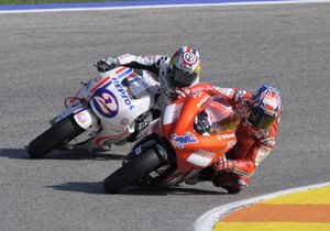 motogp 2008 valencia gp results, Dani Pedrosa racing in a special one off white livery honoring Repsol s 40 years of motorsport sponsorship finished second behind Casey Stoner