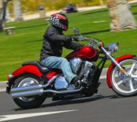 2010 honda vt1300 sabre review motorcycle com, The Sabre is an able handler and reasonably comfortable too