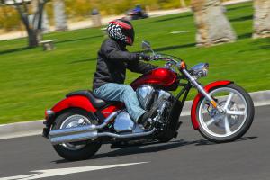 2010 honda vt1300 sabre review motorcycle com, The Sabre is an able handler and reasonably comfortable too