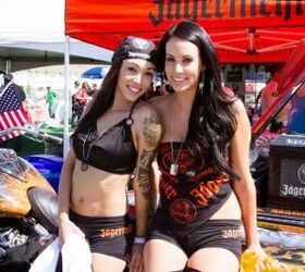 motogp 2012 at laguna seca, The Jagermeister ladies doing their best to convince fans to drink up