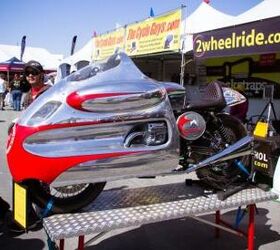 motogp 2012 at laguna seca, A modern classic This Moto Guzzi V7 Racer was built by famed dealership Pro Italia in Glendale CA for Barry Weiss one of the stars of the TV show Storage Wars The vintage styling complete with dustbin fairing was one of the coolest looking bikes at the track