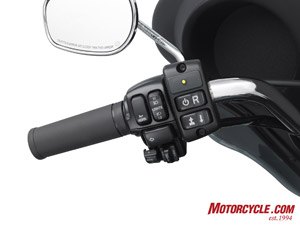2009 harley davidson touring models review motorcycle com, That little switch with the R on it will cost you an extra 1 195 on the Tri Glide