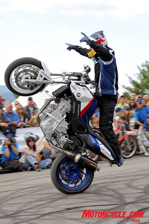 bmw motorrad days, Chris Pfeiffer s stunt show drew huge crowds throughout the weekend as pulled tons of the kind of tricks that would later in the year earn him the title of European Stuntriding champion