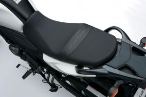 2012 suzuki v strom 650 abs preview motorcycle com, The standard seat is 32 9 inches from the ground but Suzuki will offer optional seats for taller and shorter riders