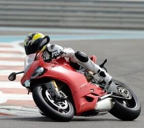 2012 ducati 1199 panigale review video motorcycle com, The Panigale s nimbleness was a welcome surprise through Yas Marina s chicanes