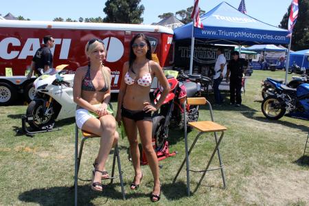 2010 la calendar motorcycle show report, A Ducati dealer had some of its best models on display