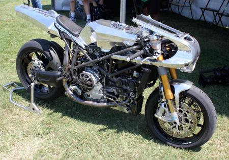 2010 la calendar motorcycle show report, Bored with your 2007 Ducati 999 and bolt on accessories just aren t enough Call Shinya Kimura of Chabott Engineering in Azusa Calif As his customer Brad Pitt has already you may appreciate his handiwork as demonstrated by this estimated 60 70 000 machine