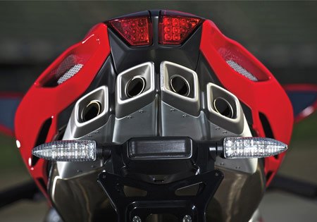 eicma 2009 2010 mv agusta f4 unveiled, With their squared end pieces can we really call them organ pipes any more