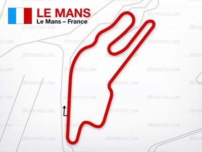 motogp 2010 le mans preview, The 2 6 mile Le Mans circuit features several slow corners with one really fast curve after the start finish straight