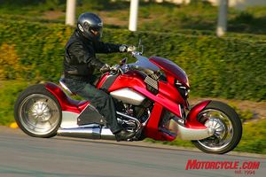 2008 travertson v rex review motorcycle com, Looking like a refugee from a sci fi movie the amazing V REX is just what you need if you re not getting enough attention