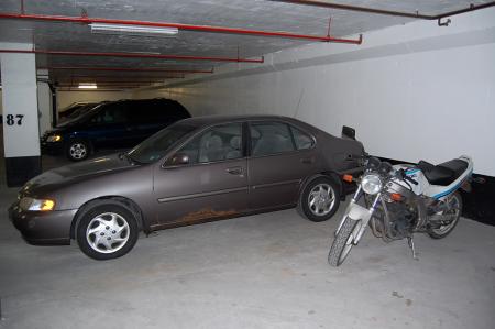 motorcycle beginner year 2 motorcycle ownership, Yes my old Nissan Altima lives on for yet another year If you re moving into a condo check to make sure the parking rules are motorcycle friendly