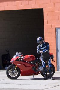 ducati 1098s italian rocket revival motorcycle com, As Pete prepares himself for a lap of Willow on the 1098S he wonders how many years working at 8 an hour it will take to pay it off if he crashes it