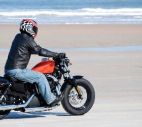 2010 harley davidson sportster forty eight review motorcycle com, Riding the Forty Eight was such a kick we even tried to convince the birds it s a sweet new Sporty