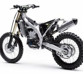 2012 kawasaki kx450f and kx250f preview motorcycle com, The new frame is narrower across the top of the engine