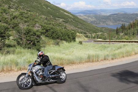 2012 harley davidson 10th anniversary edition v rod review motorcycle com, The V Rod is perfectly at home on wandering winding roads