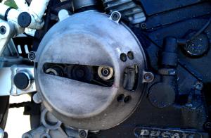 bestem usa carbon fiber clutch cover review, The Ducati s hacked up steel clutch cover stood out like a blemish It was a perfect spot for some aftermarket carbon splurgery