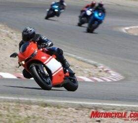 2008 ducati desmosedici rr review, That trio in the background was just three of many at Willow Springs which fell victim to the D16