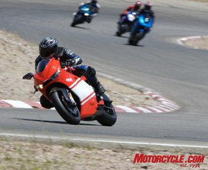 2008 ducati desmosedici rr review, That trio in the background was just three of many at Willow Springs which fell victim to the D16