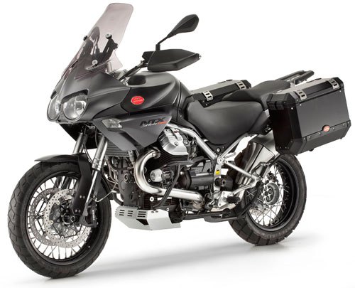 eicma 2010 moto guzzi stelvio 1200 unveiled, The Stelvio NTX will be making its first appearance on U S shores late in 2011