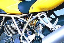 ducati supersport 750 motorcycle com, This shot shows off the rear shock and its direct linkage