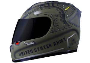 akuma releases army themed helmet, Akuma s Apache helmet was desgined by Mike Lavallee of Killer Paint