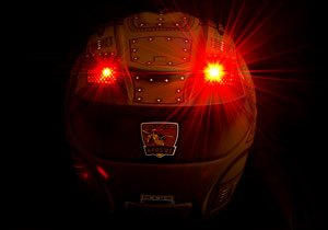 akuma releases army themed helmet, Integrated rechargeable LED lights in the exhaust vents can be set to constant on or flashing modes