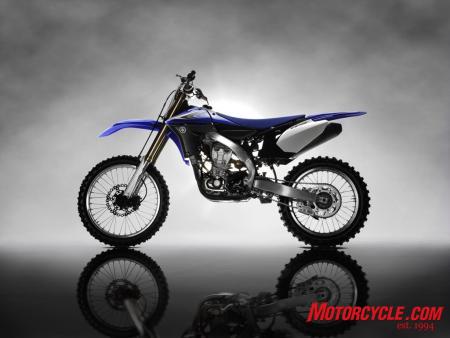 2010 yamaha yz450f preview motorcycle com, The 2010 YZ450F motor looks forward by turning around backward