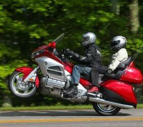 2012 honda gold wing review video motorcycle com, Hang on honey I need to get past another Prius