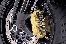 radial mount calipers, Radial brakes stock on the GSX R1000