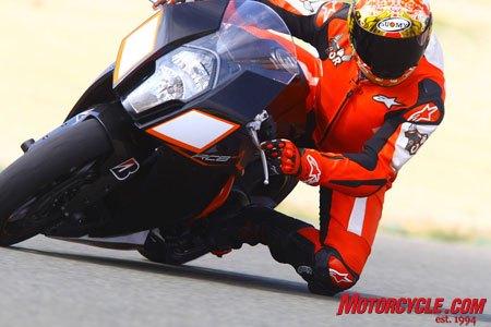 2009 ktm 1198 rc8r review motorcycle com, We d love to see the RC8R test itself in a major racing series