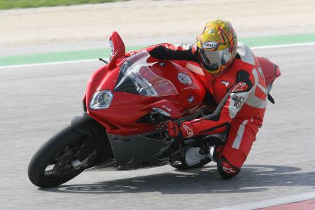 2010 mv agusta f4 1000 review motorcycle com, The suspension offers plenty of feedback in the corners