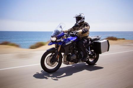 2012 triumph tiger explorer review motorcycle com, An expression often associated with GSX Rs but also befitting the Explorer is that a rider sits into the Triumph An adjustable stock seat plus optional low and high seats allow comfort customization