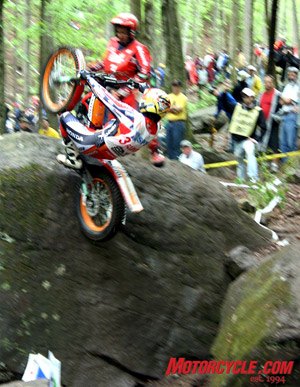 fim trials world championship comes to america, Minders in the red attire act as coaches as well as guardian angels