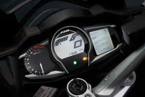 2013 yamaha fjr1300a preview motorcycle com, An all new dash features an info screen with a customizable display