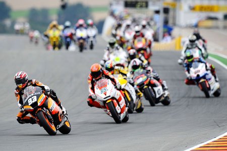 2011 motogp misano preview, The lower classes feature more riders and more unpredictibility than the premiere MotoGP class Photo by GEPA Pictures