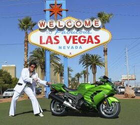 2012 kawasaki zx 14r review video motorcycle com, The King of Rock n Roll Meets the King of the drag strip