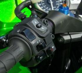 2012 kawasaki zx 14r review video motorcycle com, Alternate info screen displays and power and traction controls settings can be adjusted via new handlebar switchgear