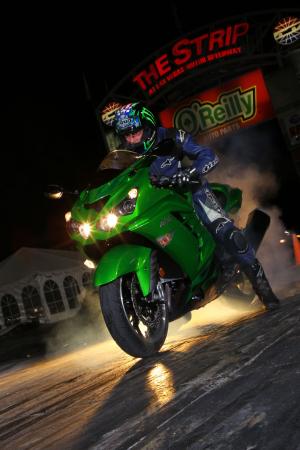 2012 kawasaki zx 14r review video motorcycle com, Everyone loves a burnout especially dragracers