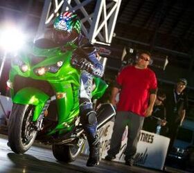 2012 kawasaki zx 14r review video motorcycle com, Here s Duke on his way to capturing competition glory for his loyal MO readers