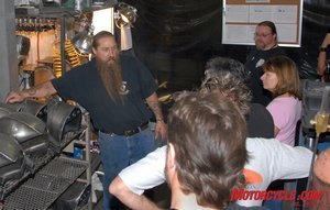 big bear choppers and the state of the production custom industry motorcycle com, Kevin did non stop shop tours for small groups of interested parties