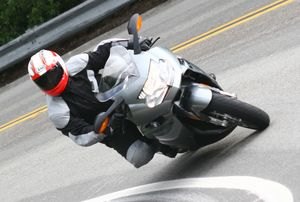 2005 bmw k 1200 s second time around motorcycle com, The K1200S prefers fast sweeping corners and feels a bit out of its element in tight slow stuff like this 15MPH hairpin
