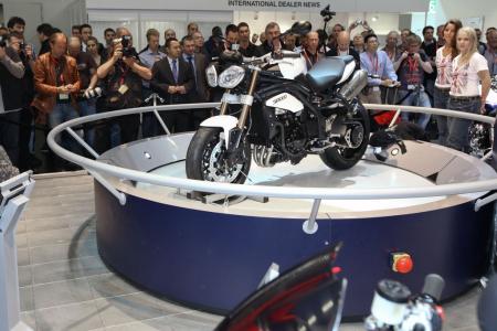 intermot 2010 2011 triumph speed triple, The 2011 Triumph Speed Triple made its debut in Cologne