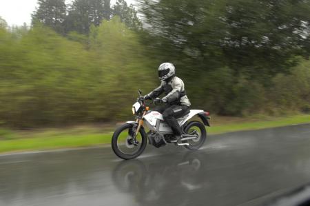 2011 zero electric motorcycles launch motorcycle com, We get our kicks any way we can at Motorcycle com If anyone doubts this bike might not handle a downpour then doubt no more
