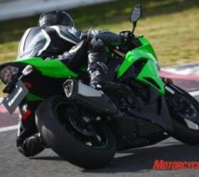 2009 kawasaki zx 6r review motorcycle com, The new ZX s rear end is opened up by the adoption of a side mounted muffler and under engine pre chamber which are partially disguised by an abundance of plastic covers Titanium construction keeps it light